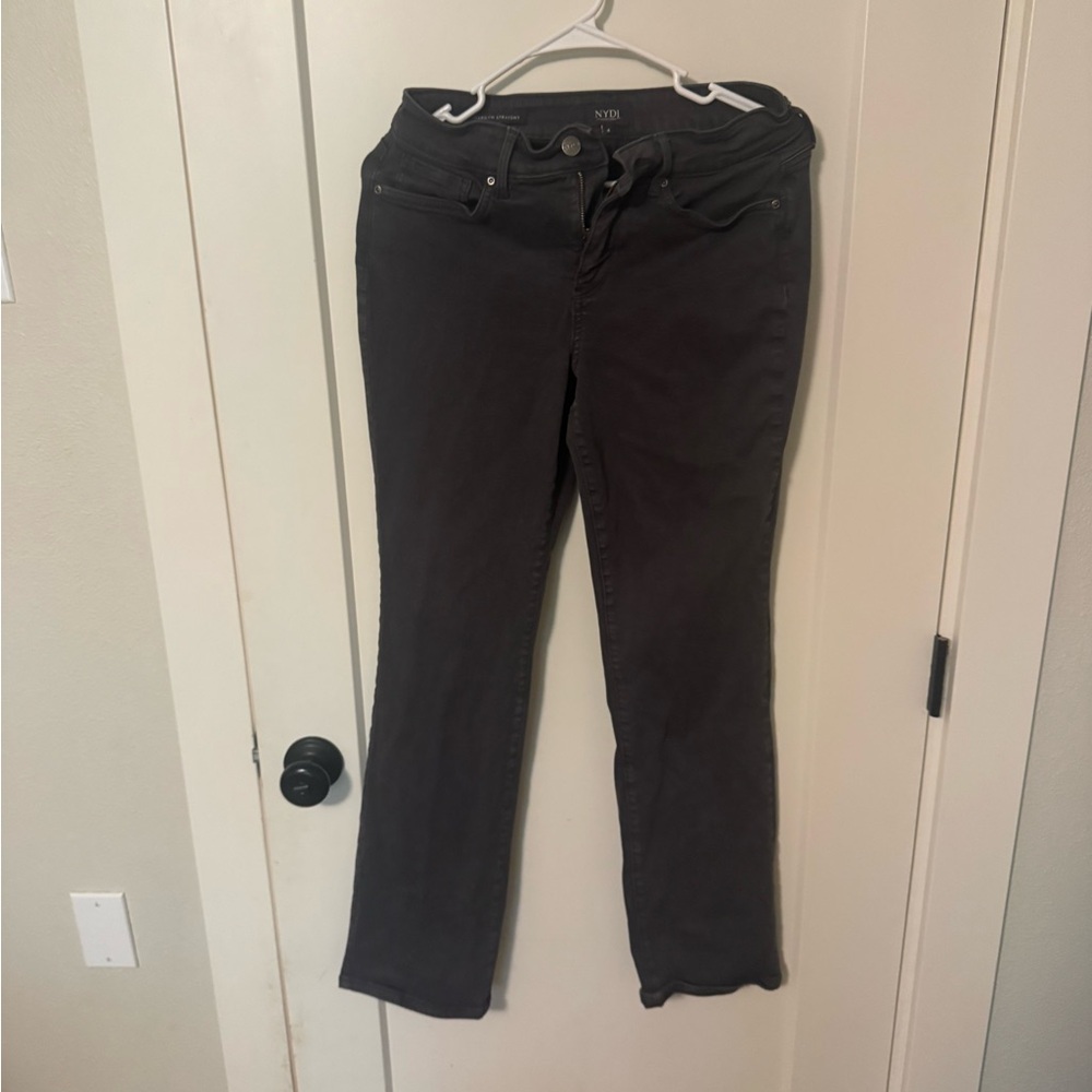 NYDJ Black Denim Pants Marilyn Straight